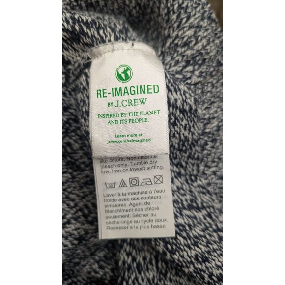 JCrew Crewcuts Boys Shawl Collar Cardigan Small 6-7 Sweater Cotton Blue White - Picture 9 of 11